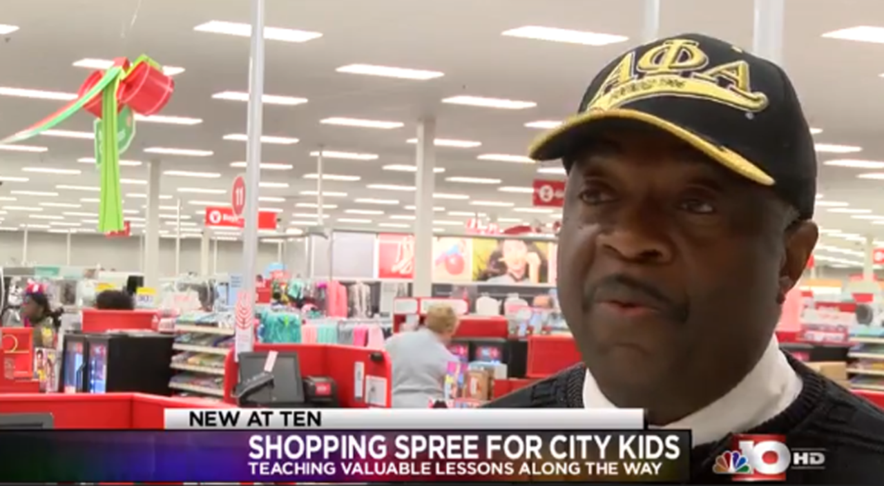 Fraternity takes underprivileged kids on shopping spree